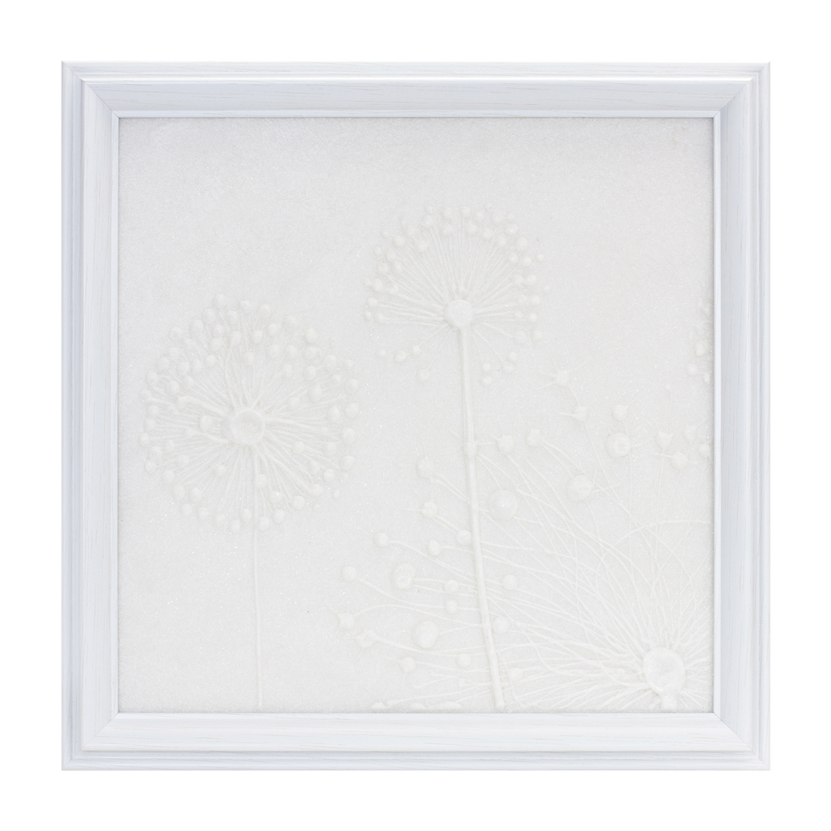 Stone Dandelion Wall Plaque 18.25"SQ -Ship Only