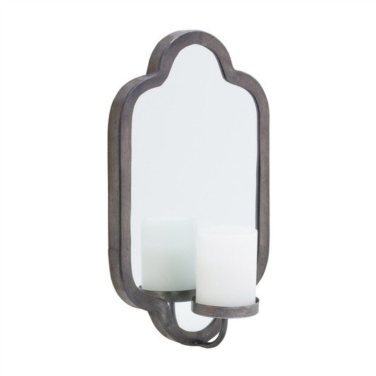 Mirror Wall Sconce (Set of 2) 9.25"L x 15.75"H Iron/Glass -Ship Only