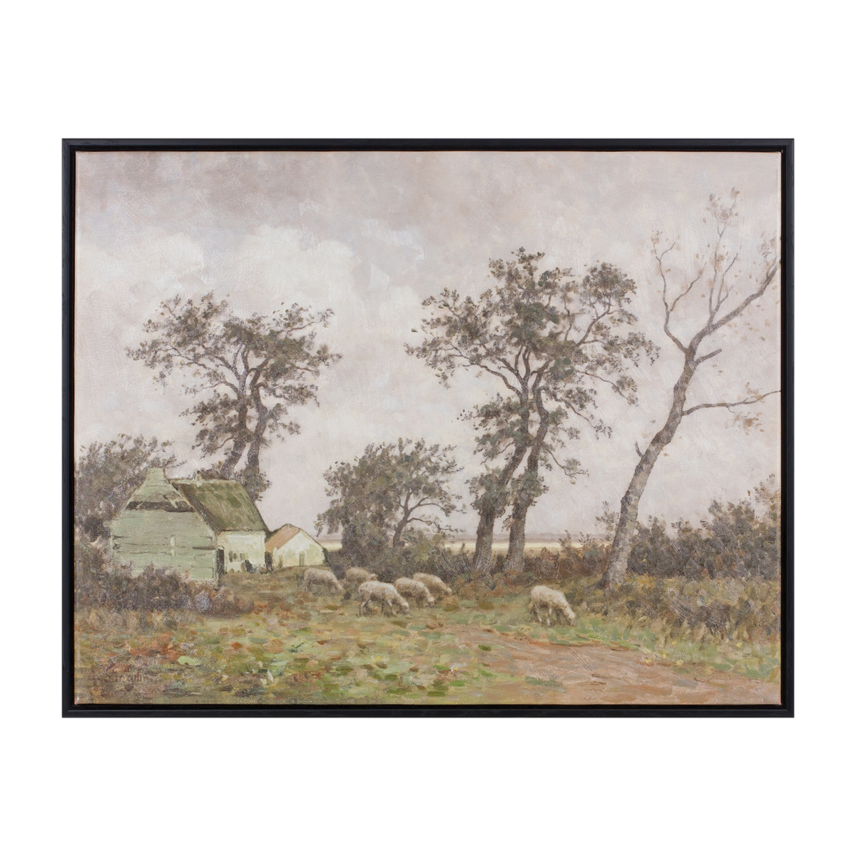 Framed Farm Canvas Wall Art 28"L -Ship Only
