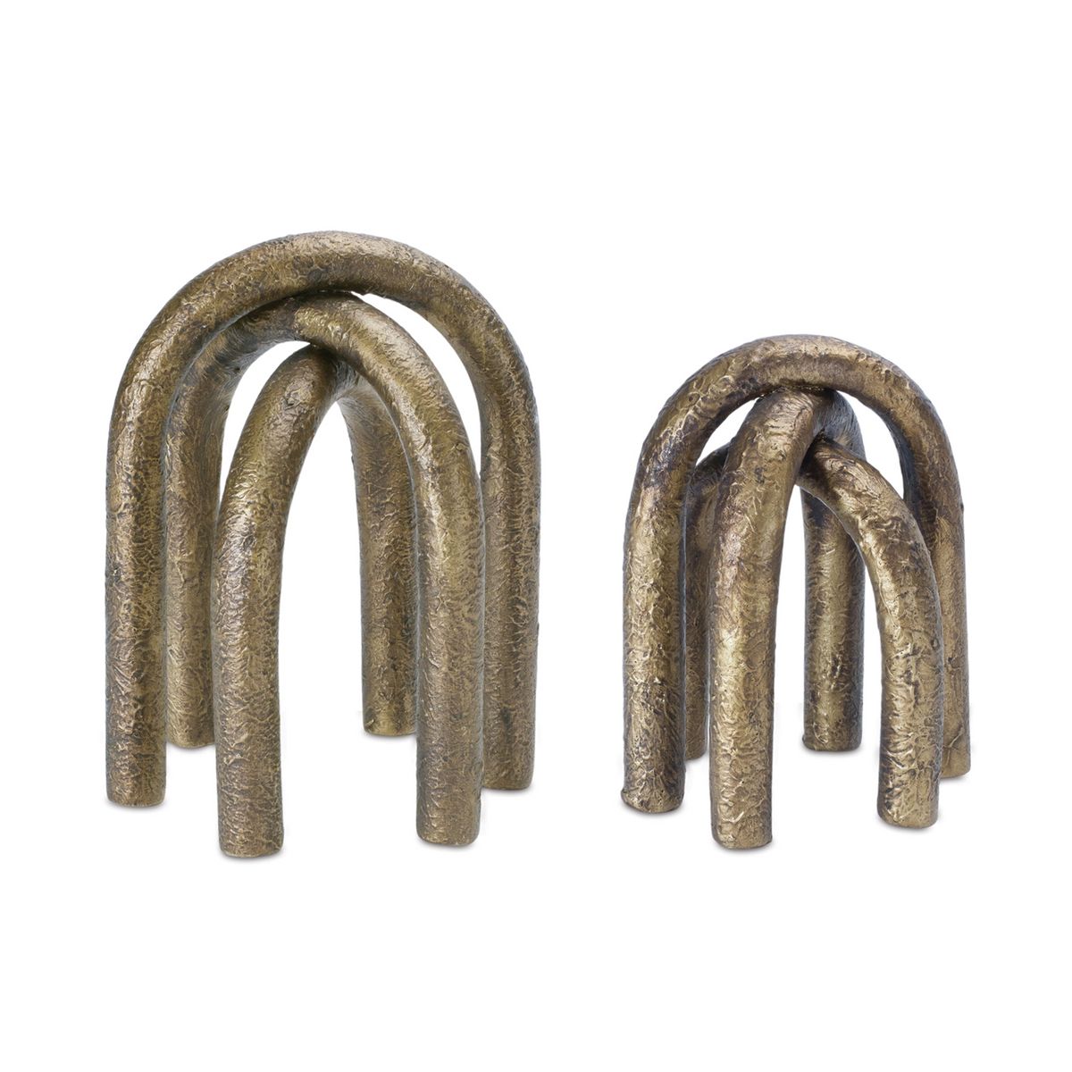 Modern Metal Arches Sculpture (Set of 2) -Ship Only