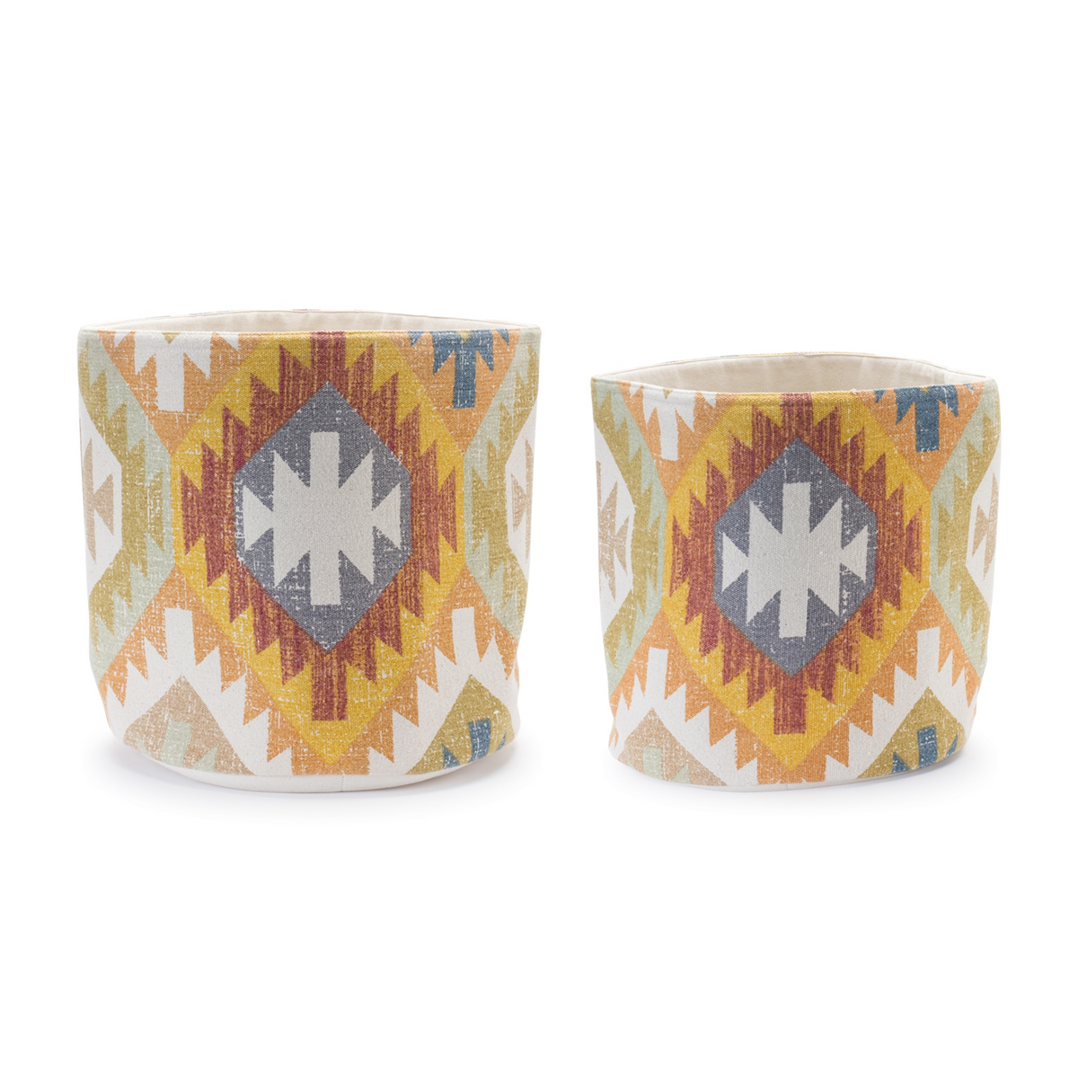 Southwestern Woven Cotton Basket (Set of 2) -Ship Only