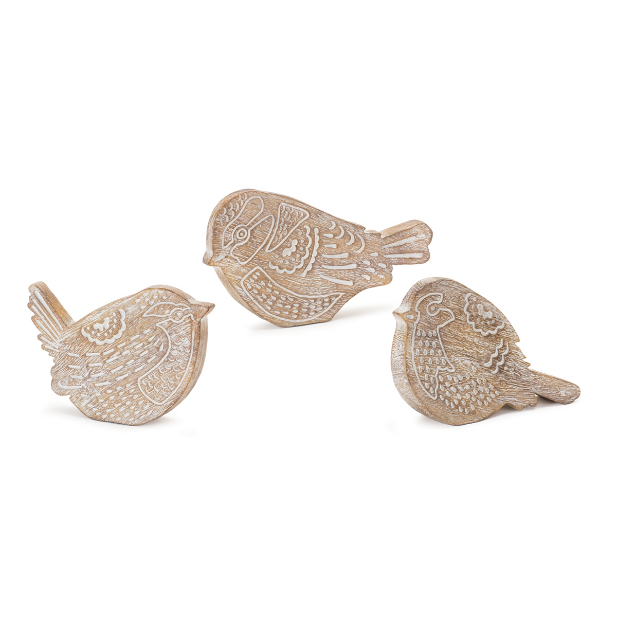 Etched Bird Decor (Set of 3) -Ship Only