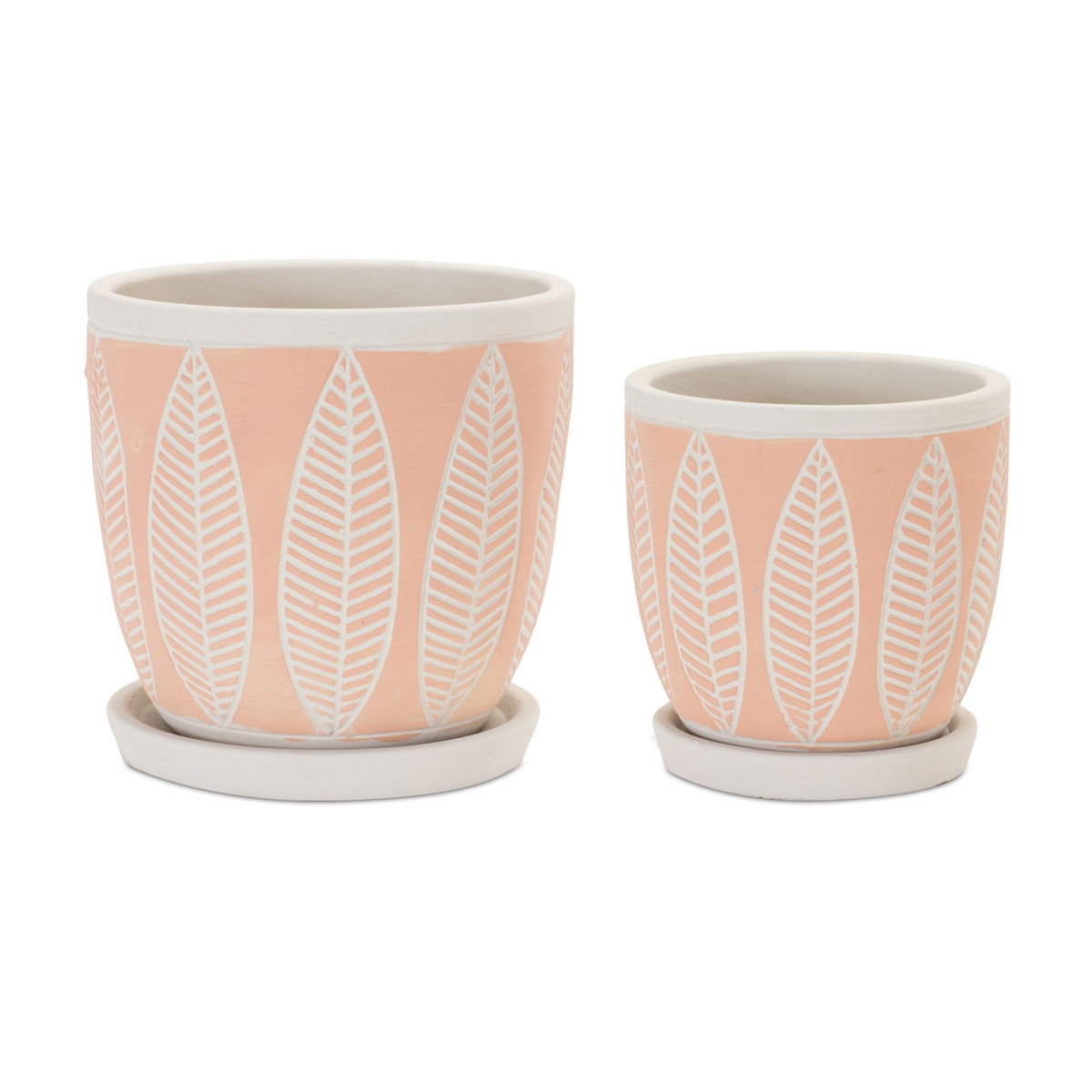Stone Planter with Plate (Set of 2) -Ship Only
