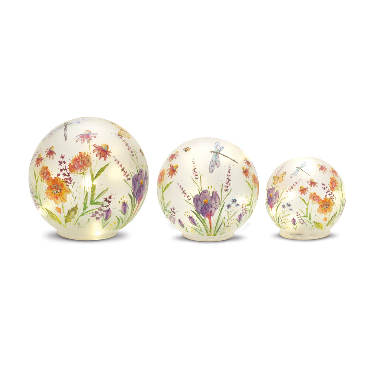 LED Floral Dragonfly Orb (Set of 3) -Ship Only