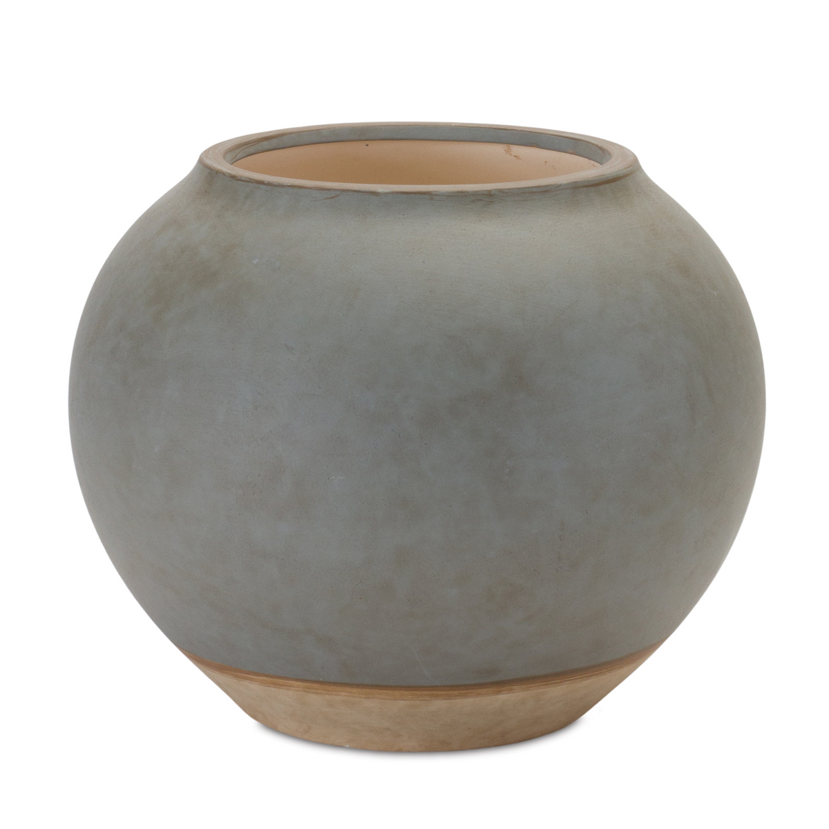 Two Tone Ceramic Vase 8.5"D -Ship Only
