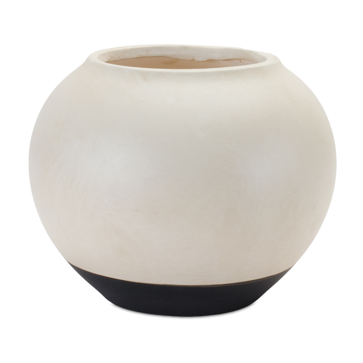 Two Tone Ceramic Vase 8.75"D -Ship Only