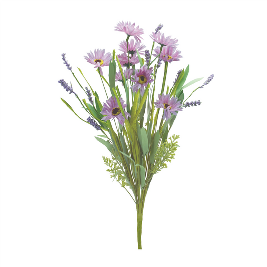 Mixed Daisy Bush (Set of 6) 20”H Polyester