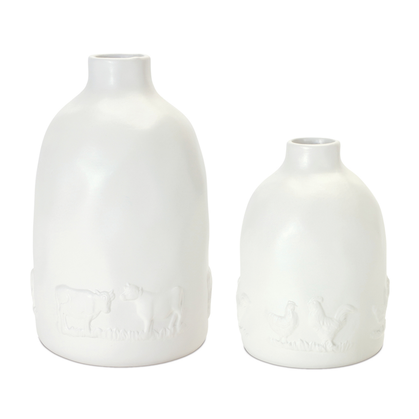 Ceramic Farm Animal Vase (Set of 2) -Ship Only