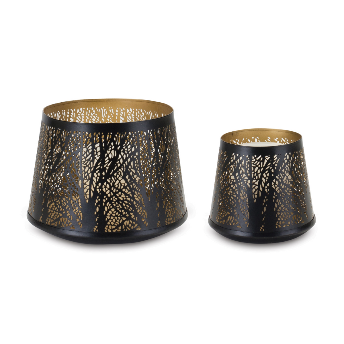 Tapered Punched Metal Candle Holder (Set of 4) -Ship Only
