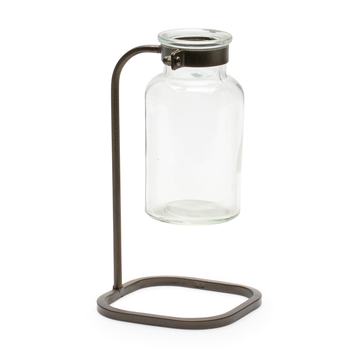 Bottle Vase in Iron Stand (Set of 4) -Ship Only