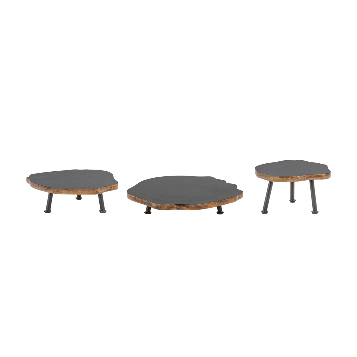 Tree Disc Pedestal Tray (Set of 3) -Ship Only