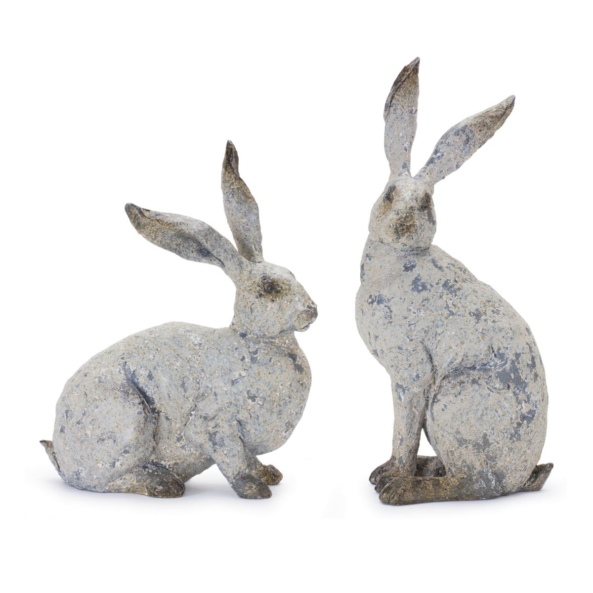 Weathered Rabbit Statue (Set of 2) -Ship Only