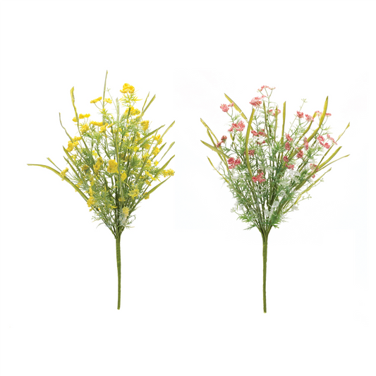 Yarrow Bush (Set of 2) 21”H Plastic -Ship Only