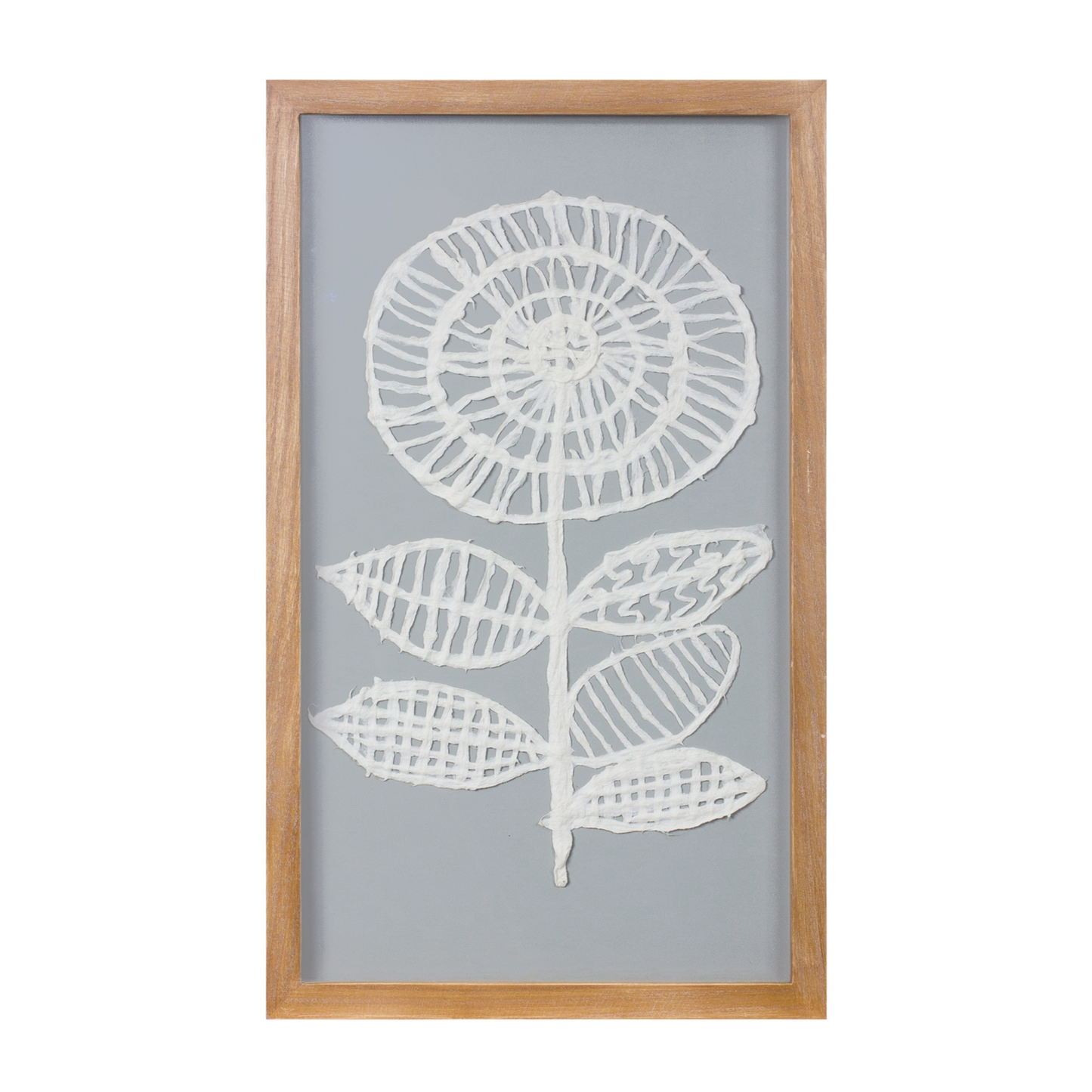 Framed Paper Mache Flower Wall Art (Set of 2) -Ship Only