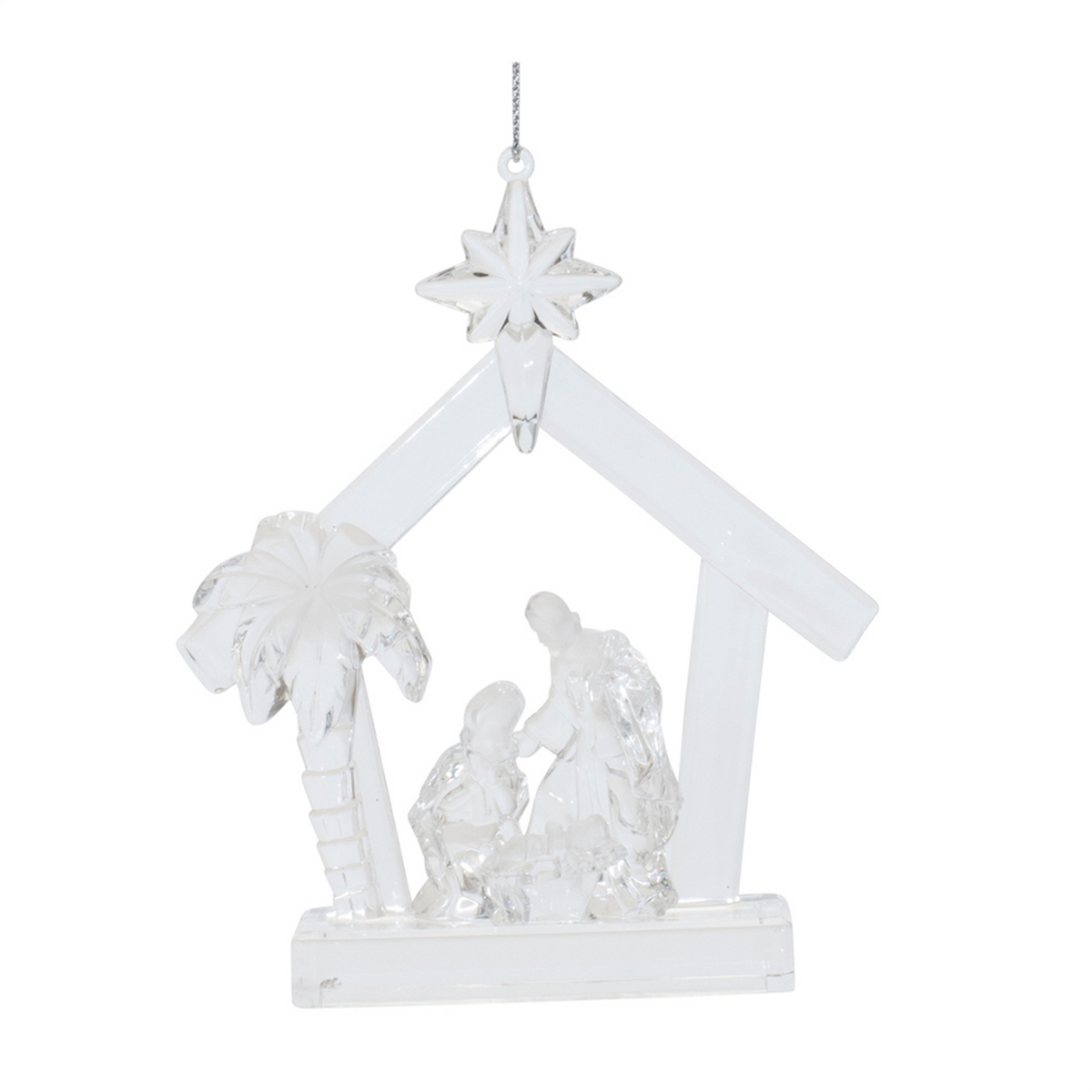 Nativity Ornament (Set of 4) 5”H Acrylic -Ship Only