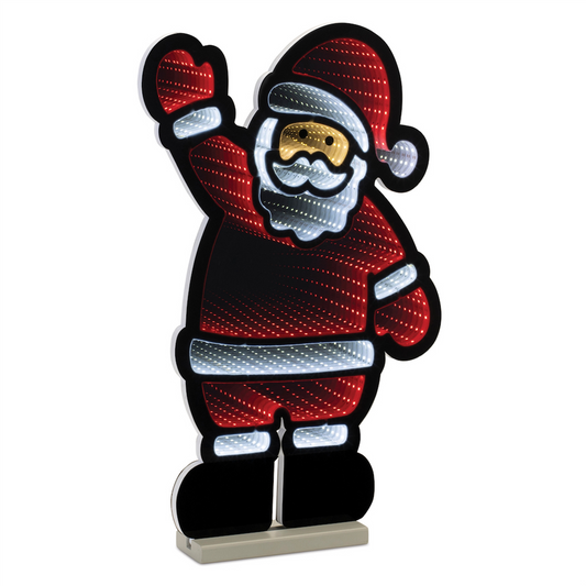 Waving Santa Ekko Light Display 22.5"H -Ship Only