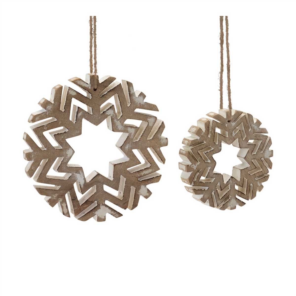 Cut-Out Wood Snowflake Ornament (Set of 12) -Ship Only
