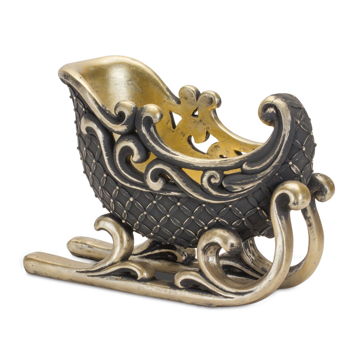Elegant Holidy Sleigh Decor 10"L -Ship Only