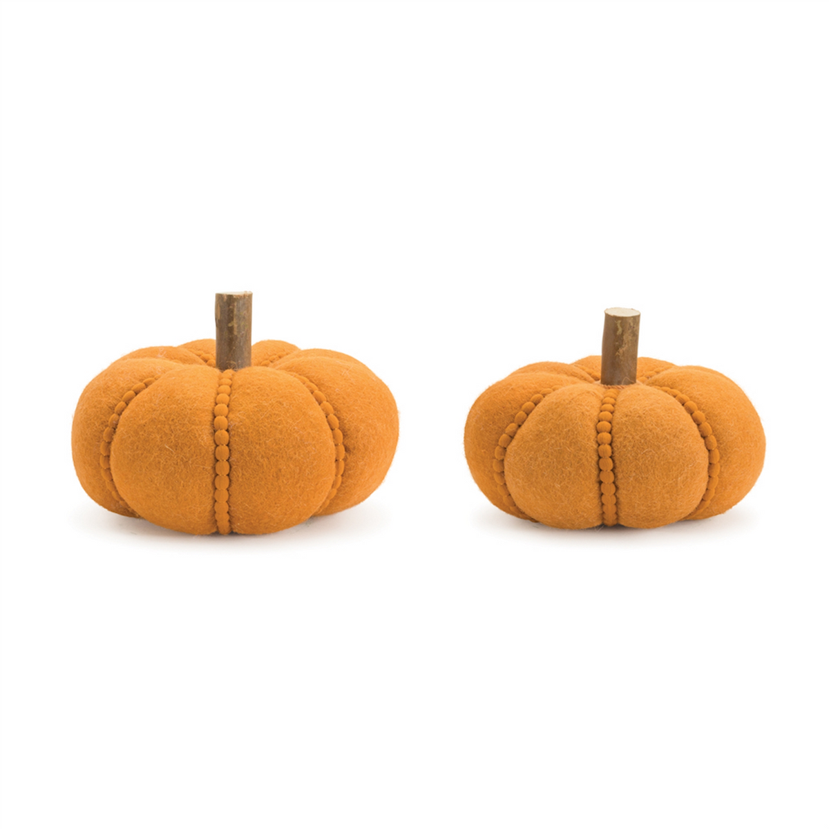 Felt Wool Pumpkin Decor (Set of 2) -Ship Only