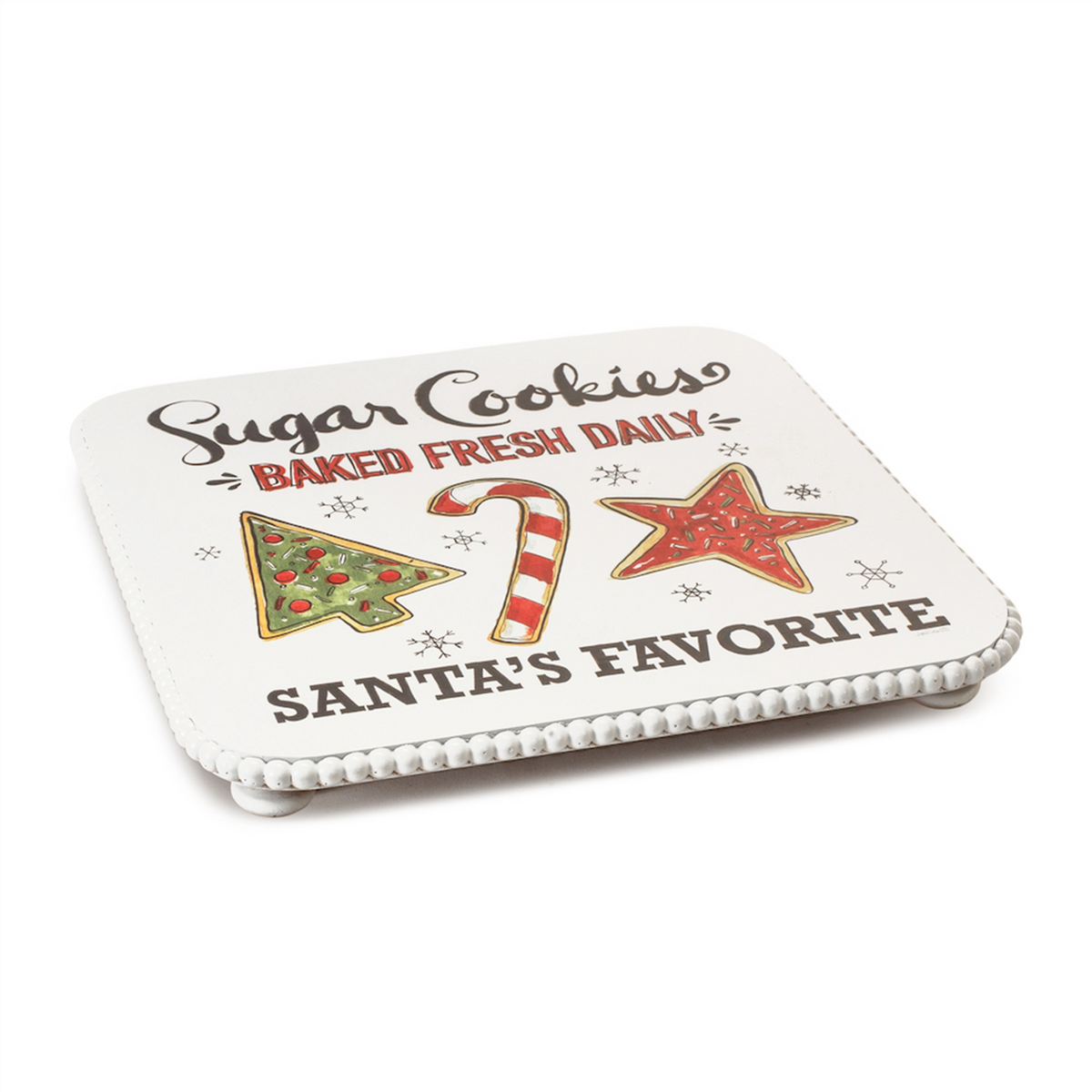 Santa's Favorite Cookie Plate Pedestal 14.25"D -Ship Only