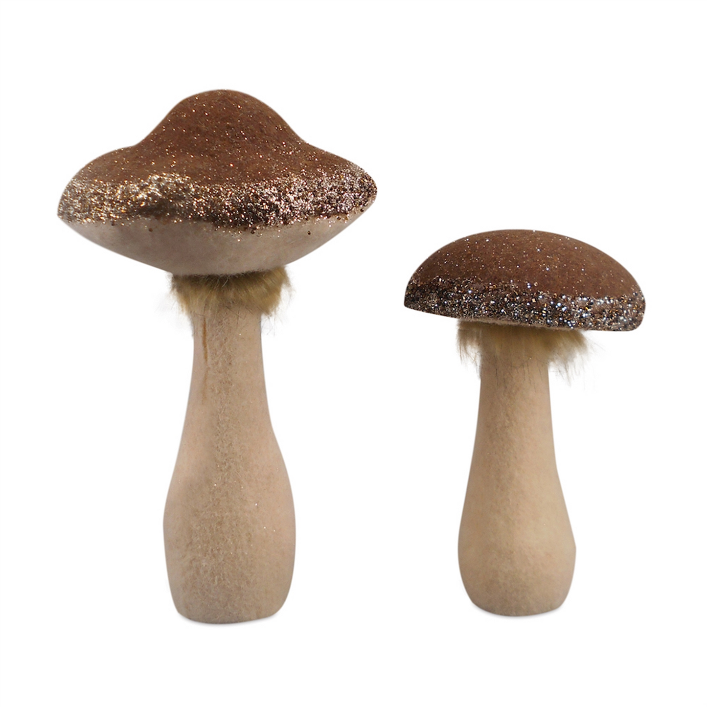 Glittered Mushroom Decor (Set of 2) -Ship Only