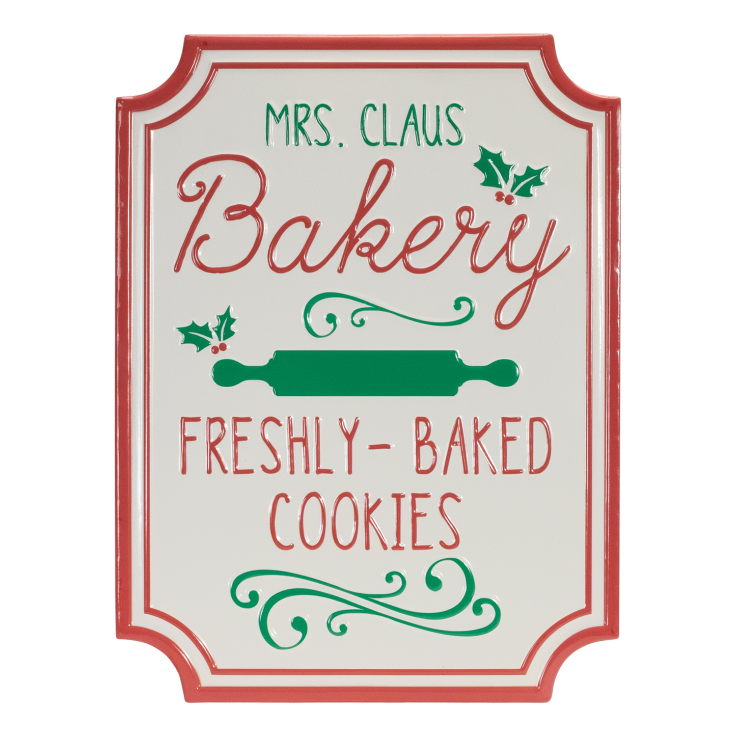 Metal Mrs. Claus Bakery Wall Sign 16"H -Ship Only