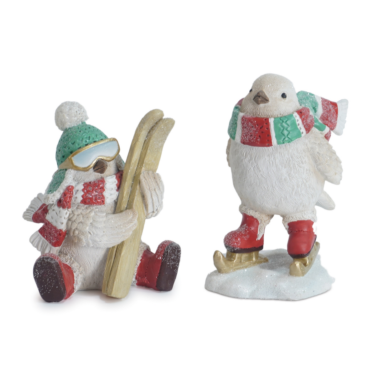Winter Sport Bird Figurine (Set of 6) -Ship Only