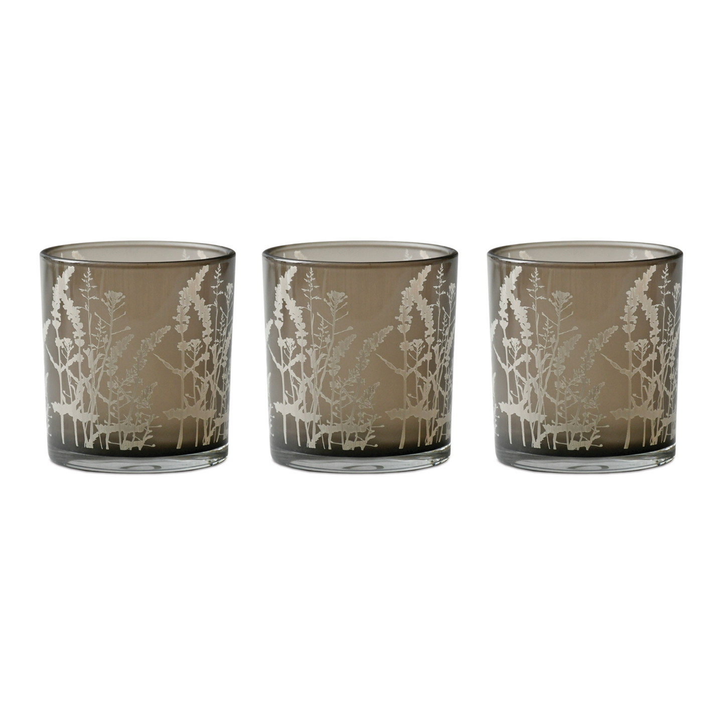 Wildflower Glass Candle Holder (Set of 3) -Ship Only