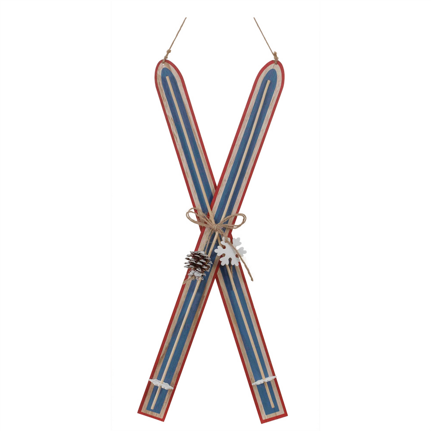 Wood Ski Ornament (Set of 2) -Ship Only