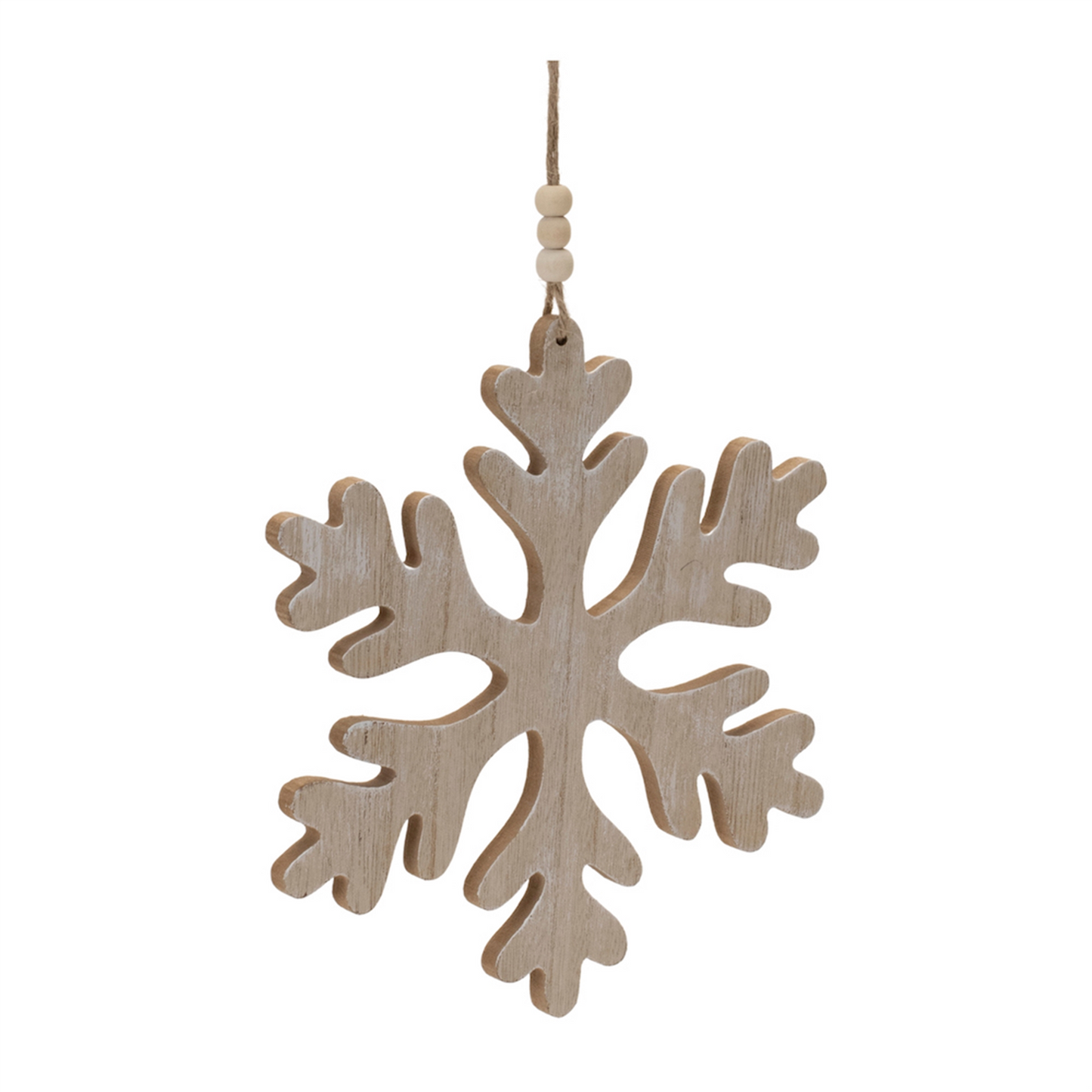 Traditional Wood Snowflake Ornament (Set of 12) -Ship Only