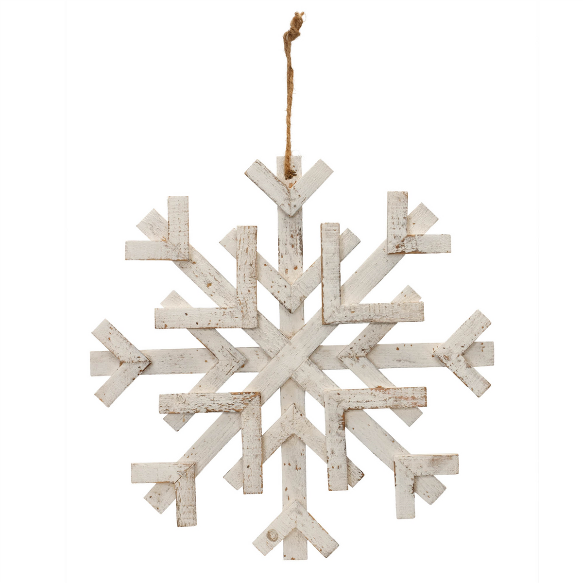 Snowflake (Set of 4) 16”D Wood -Ship Only