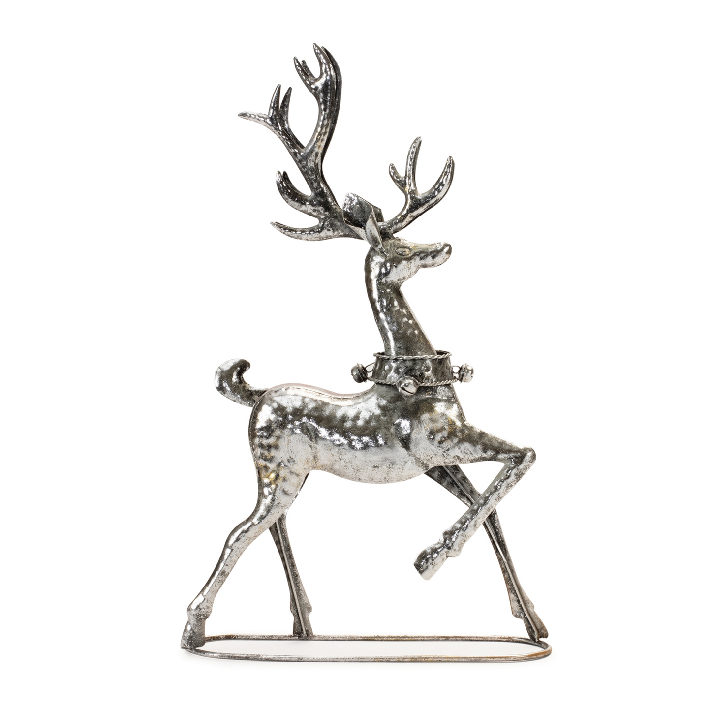 Hammered Metal Holiday Reindeer (Set of 2) -Ship Only