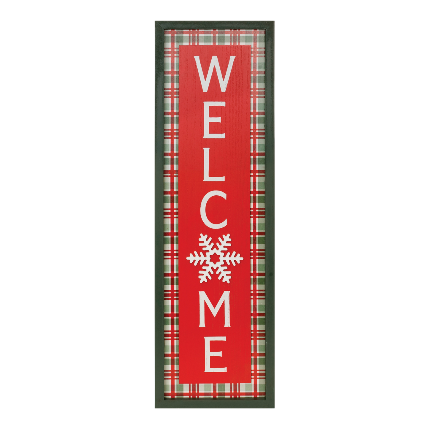 Framed Winter Welcome Sign 31.5"H -Ship Only
