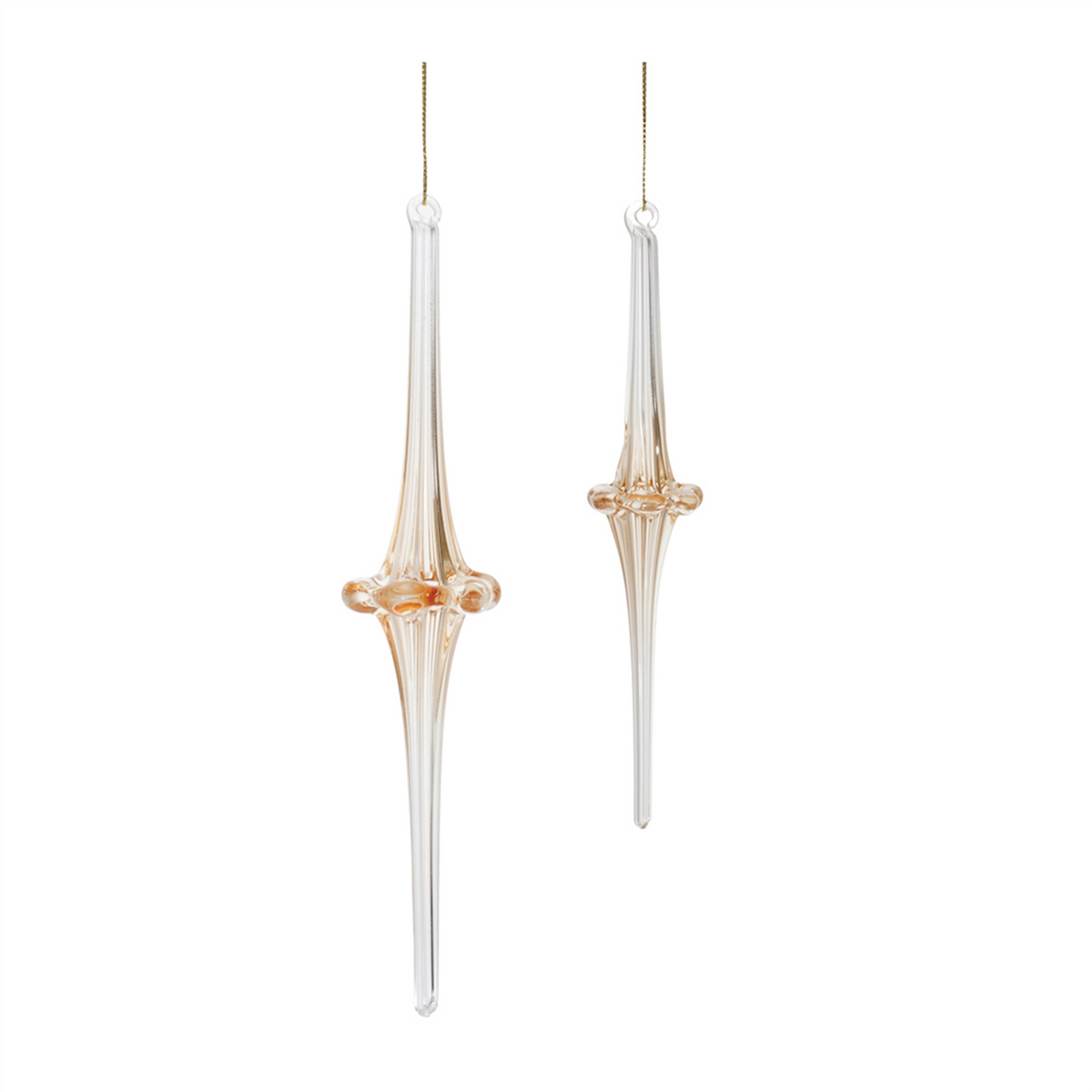 Drop Ornament (Set of 12) 7.75"H, 10"H Glass -Ship Only