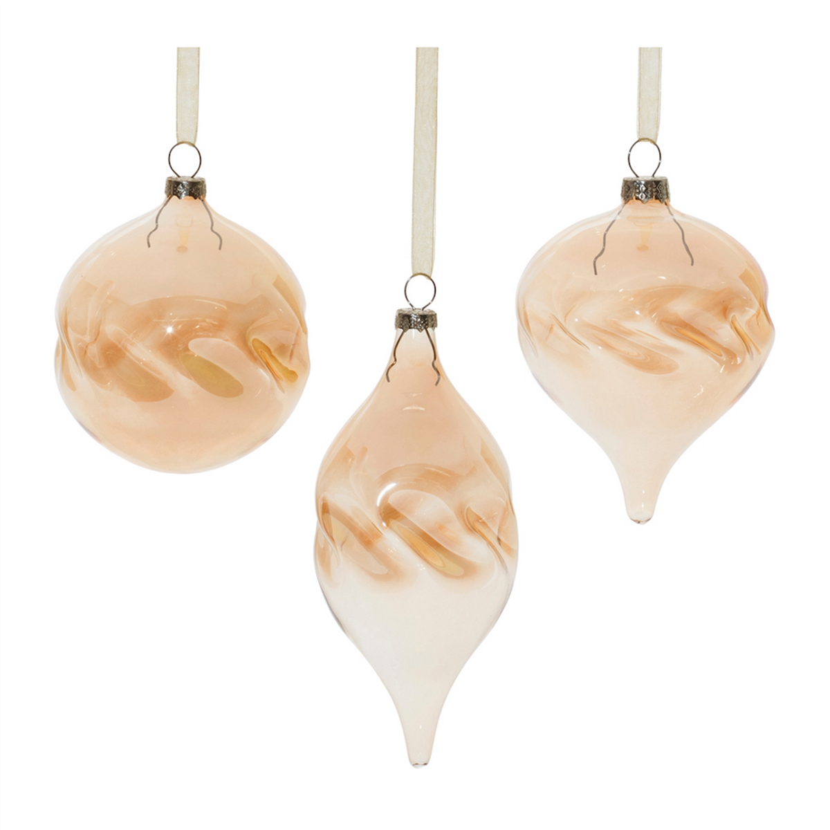 Ornament (Set of 12) 3"D, 5"H, 6"H Glass -Ship Only