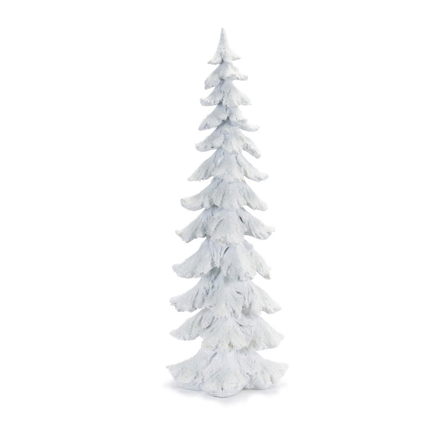 Flocked Pine Tree with Carved Design 26"H -Ship Only