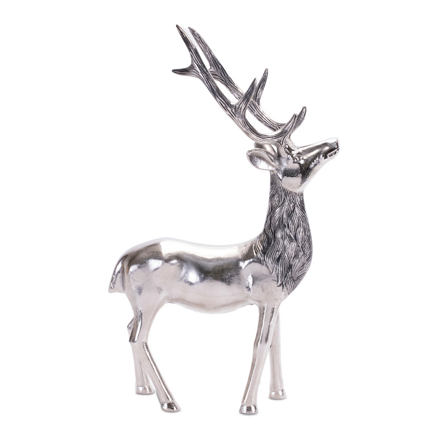 Etched Aluminum Deer Statue 17.5"H -Ship Only