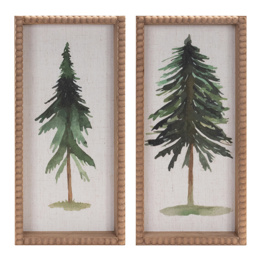 Tree Plaque (Set of 2) 7.5"L x 15.75"H MDF/Wood -Ship Only
