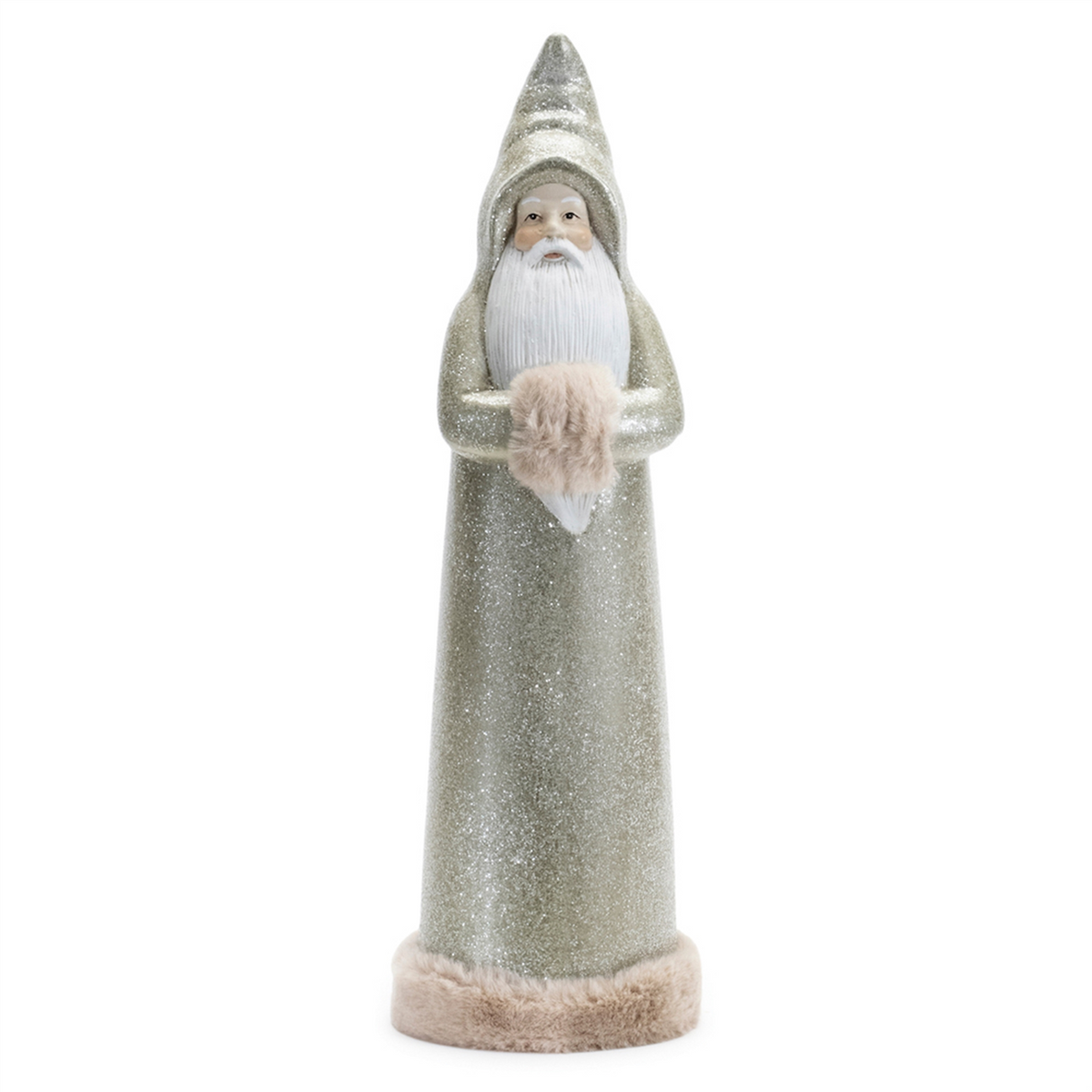 Glittered Sage Santa Statue (Set of 2) -Ship Only