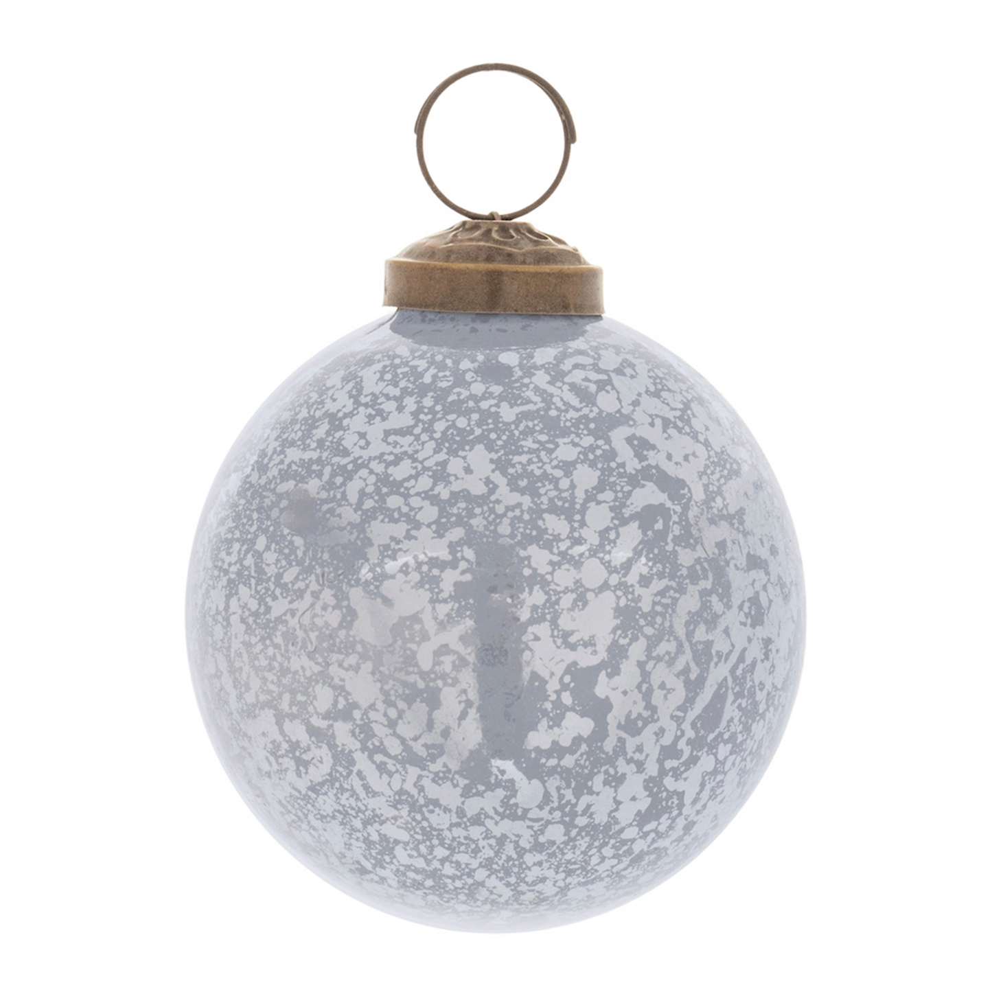 Slate Blue Soda Lime Glass Ball Ornament (Set of 6) -Ship Only