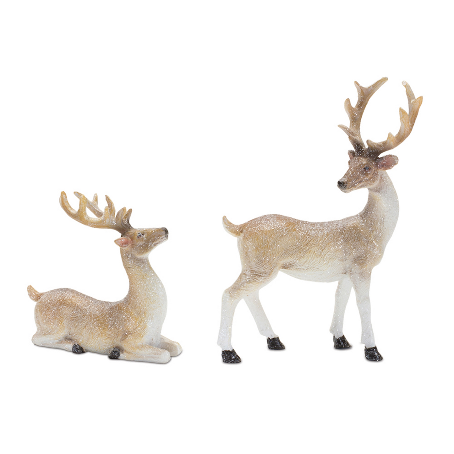 Mini Glittered Holiday Deer Figurine (Set of 6) -Ship Only