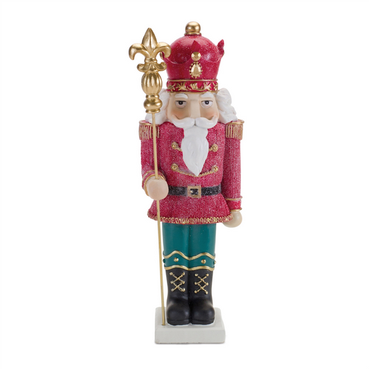 Glittered Nutcracker Figurine (Set of 2) -Ship Only