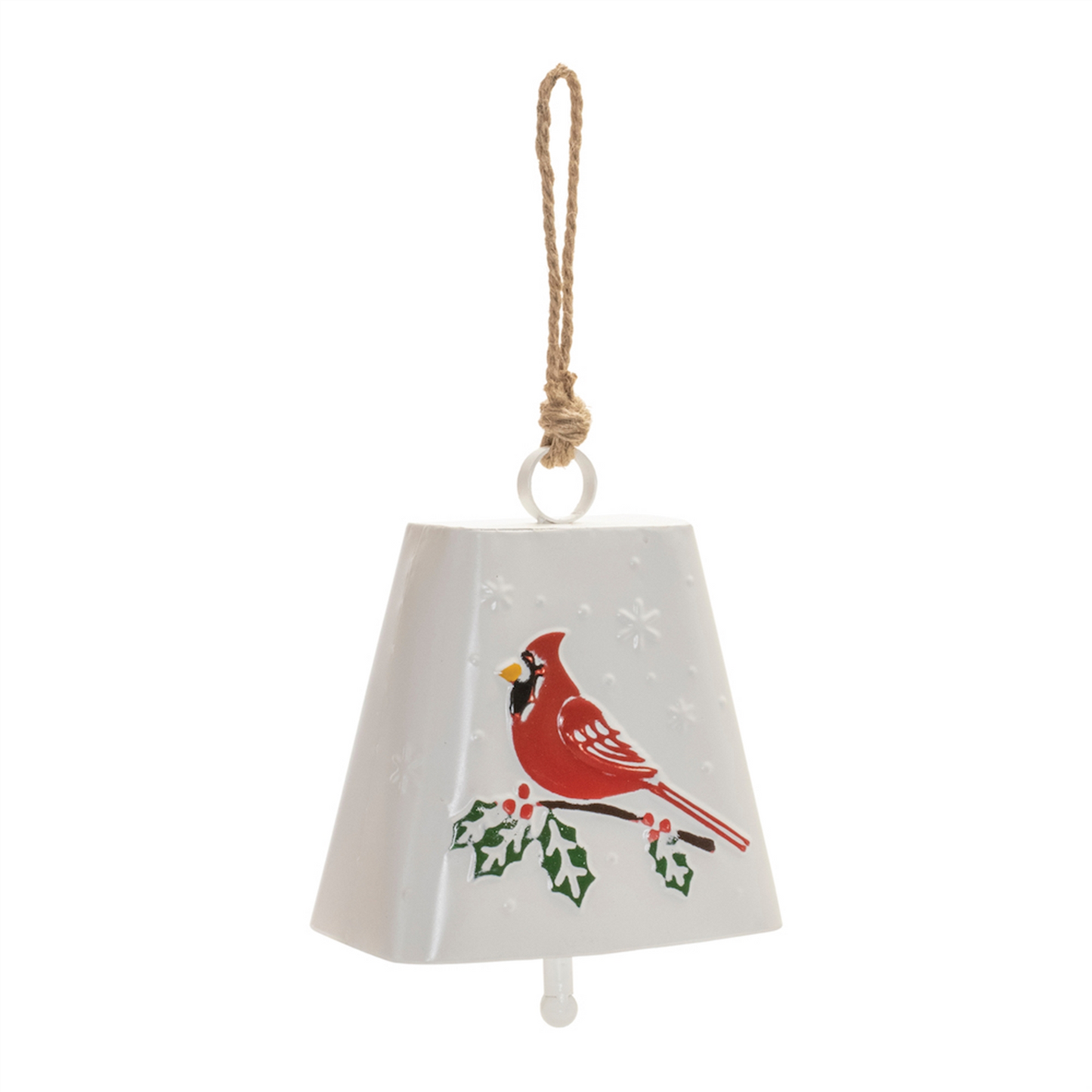 Metal Cardinal Bird Bell Ornament (Set of 2) -Ship Only