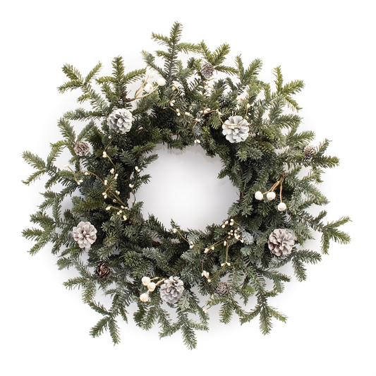 Pine Wreath 27”D Plastic -Ship Only