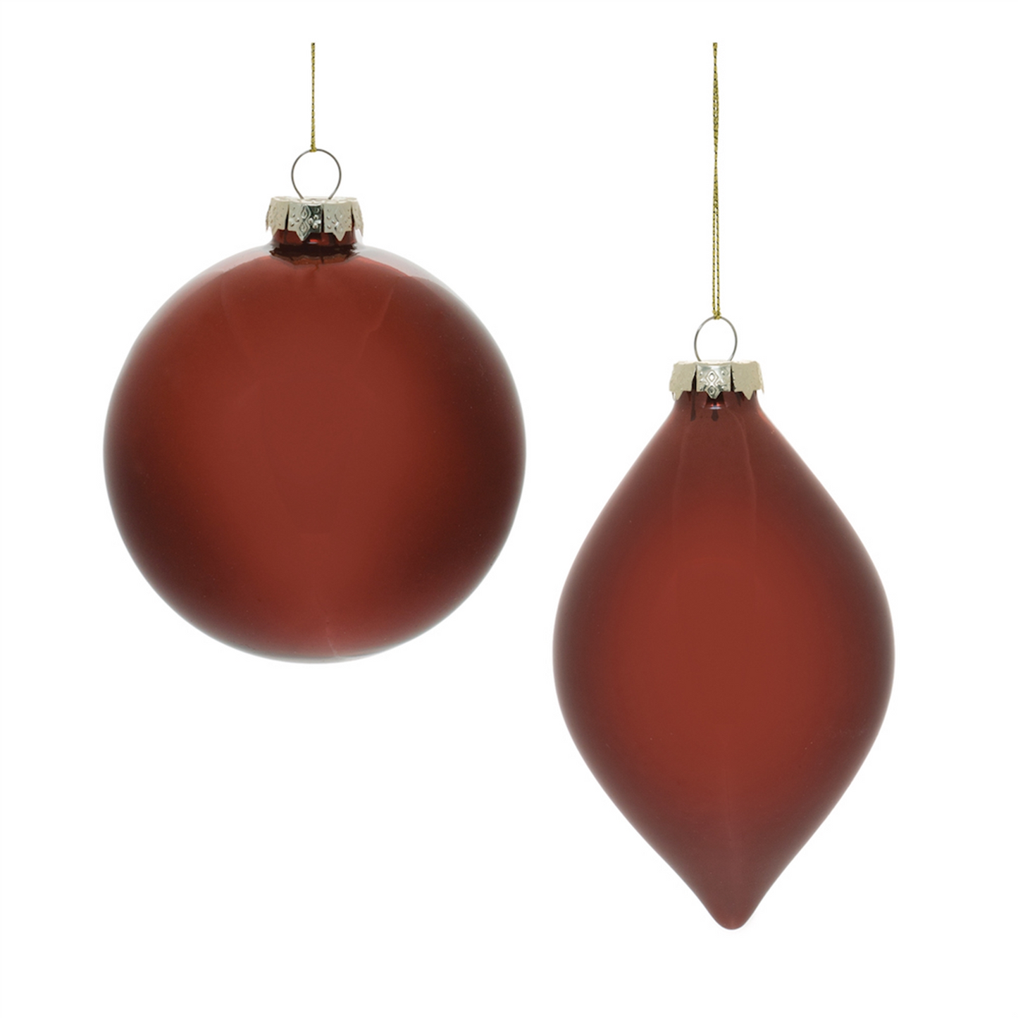 Red Glass Ball Ornament (Set of 6) -Ship Only