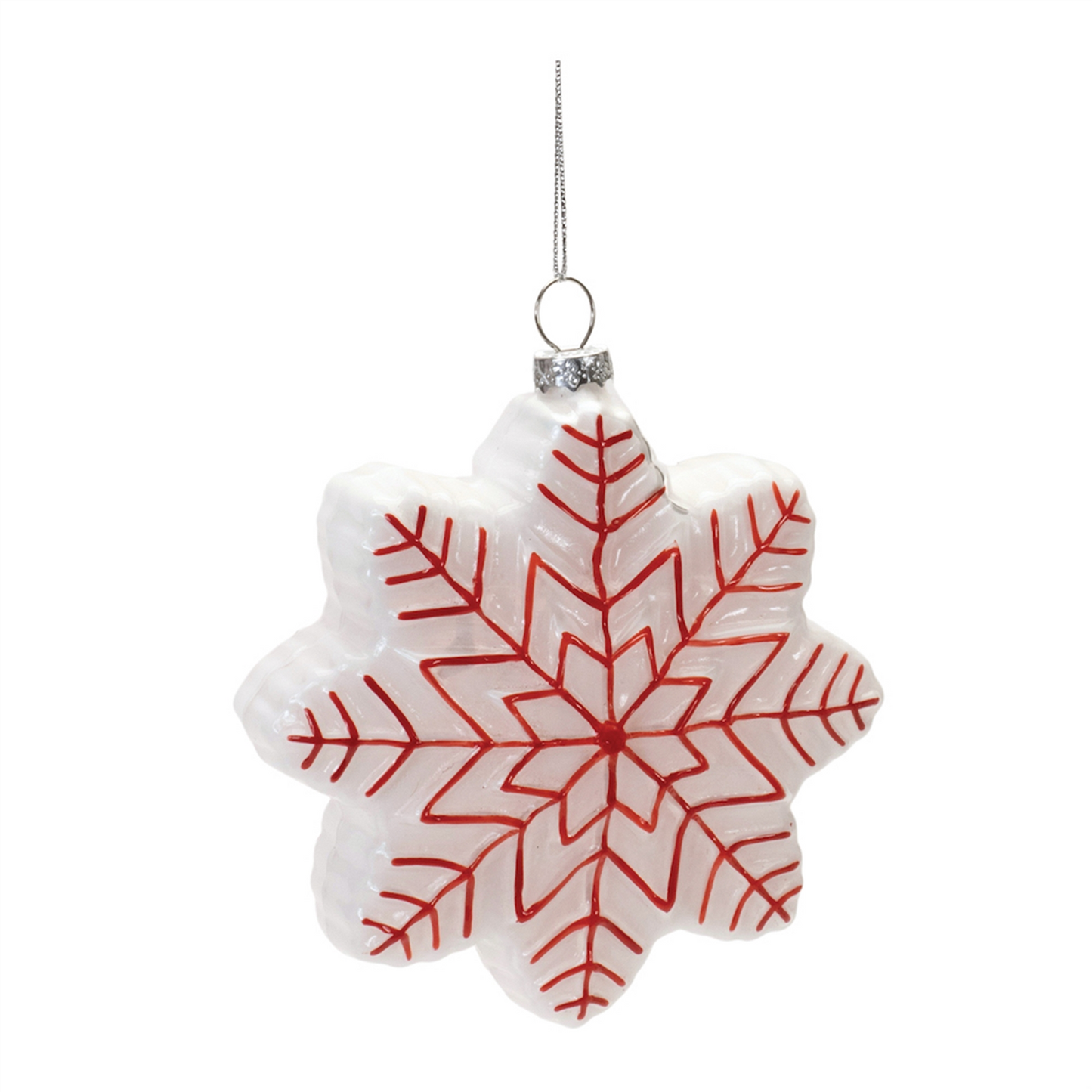 Glass Snowflake Ornament (Set of 12) -Ship Only
