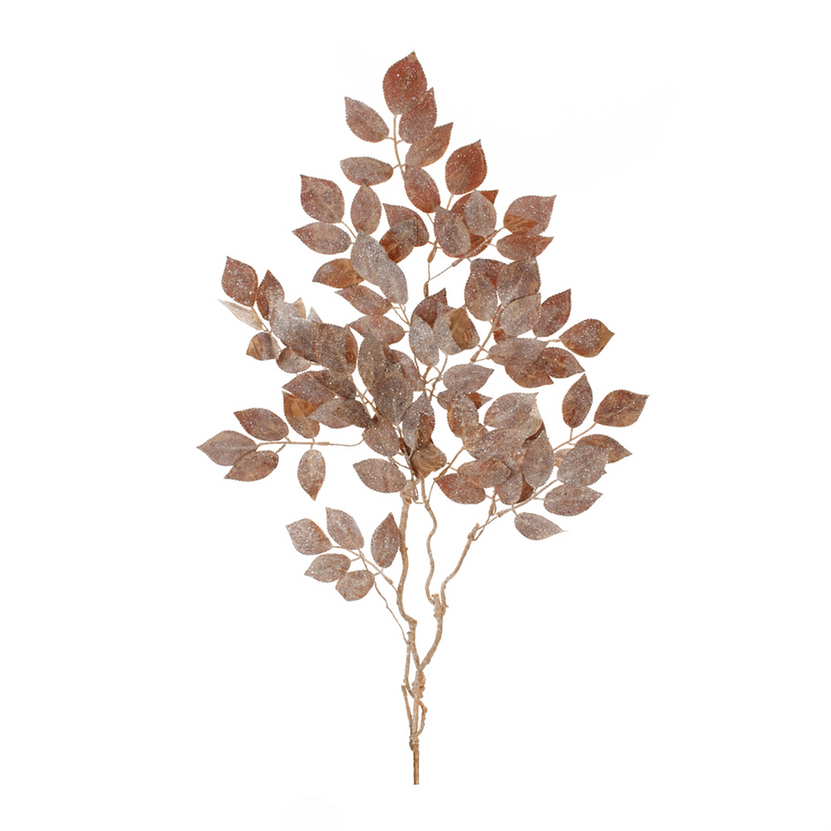Glittered Velvet Leaf Spray (Set of 2) -Ship Only