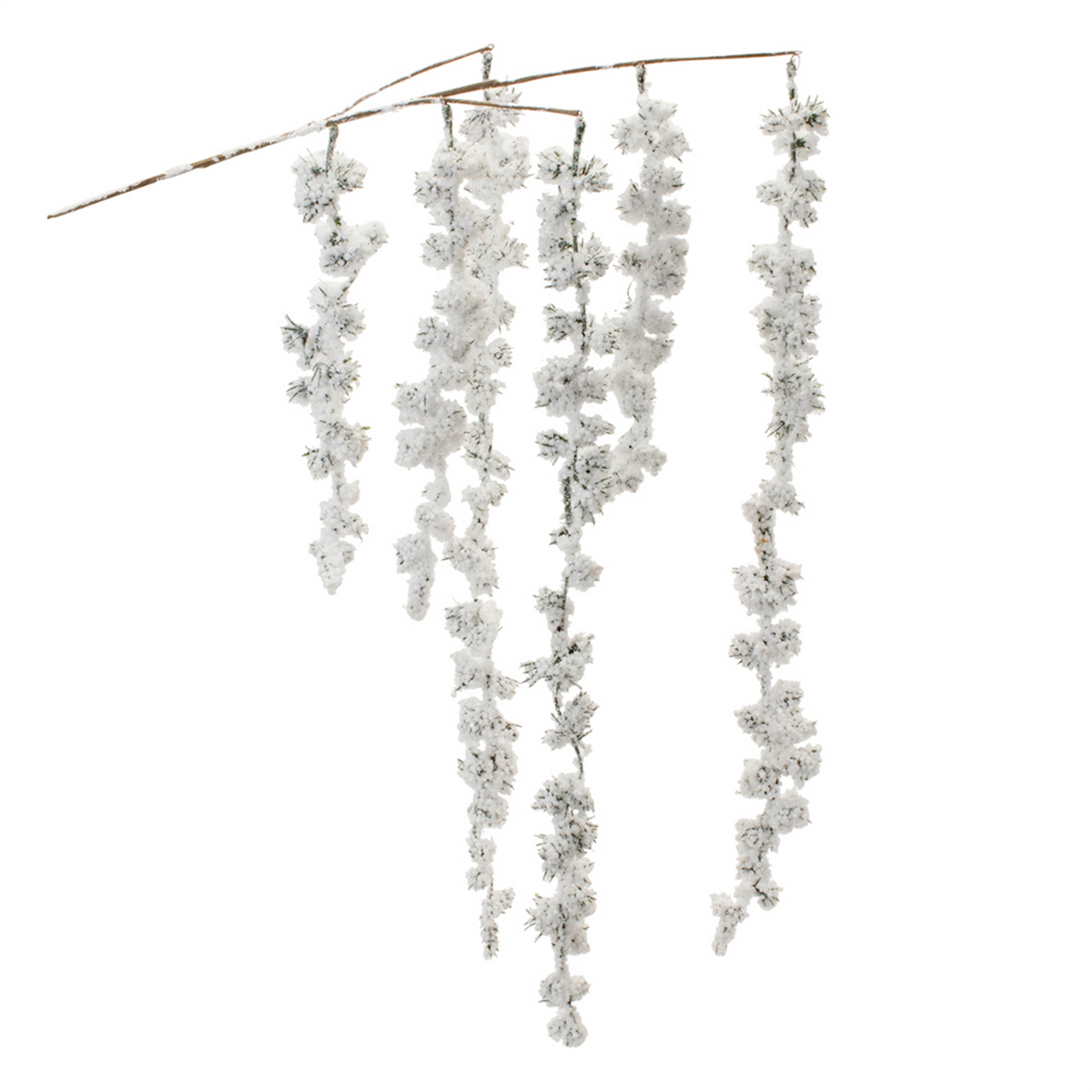 Snowy Hanging Berry Branch (Set of 2) 25”H Plastic -Ship Only