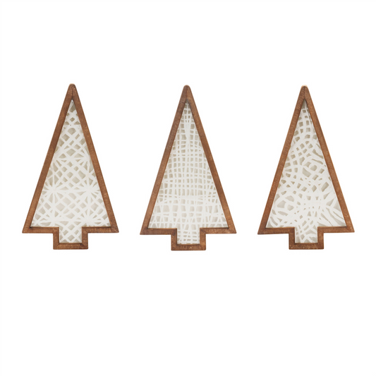 Framed Tree (Set of 3) 17”H Paper/Wood/MDF -Ship Only