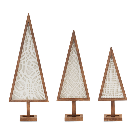 Framed Tree (Set of 3) 19"H, 23"H, 29"H Paper/Wood/MDF -Ship Only